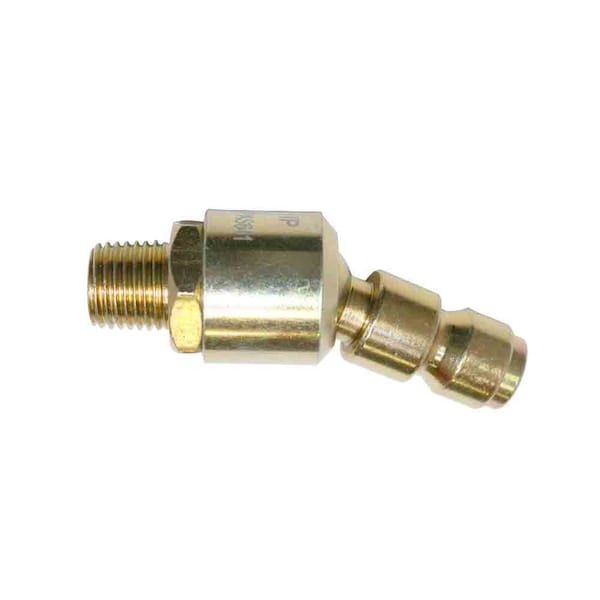 Interstate Pneumatics Automotive Coupler Plug, 3/8 in Body Size, 1/4 in MNPT, Steel, Zinc Plated CPAS641 - main